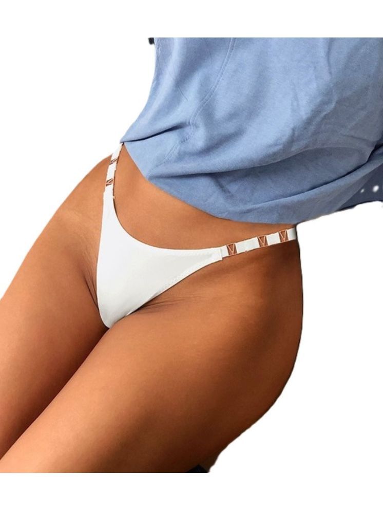     			UR HIGHER SELF Pack of 1 Poly Cotton Women's G-Strings ( White )