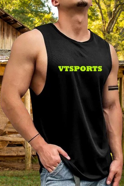     			VTSports Pack of 1 Polyester Men's Vest ( Black )