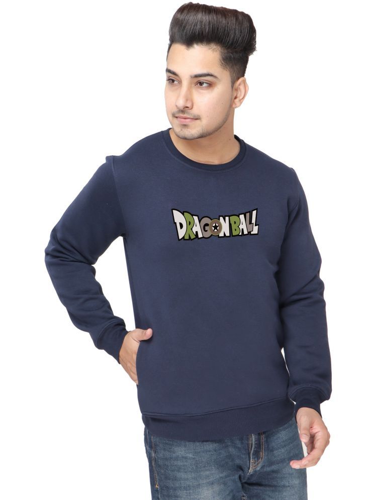     			AZF Fleece Round Neck Men's Sweatshirt - Navy Blue ( Pack of 1 )