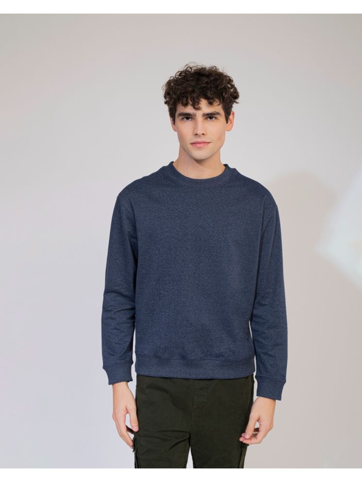     			ELBATROSS Terry Blend Round Neck Men's Sweatshirt - Navy Blue ( Pack of 1 )