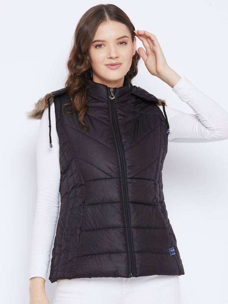     			VERO MODERNO - Polyester Black Quilted/Padded Jackets