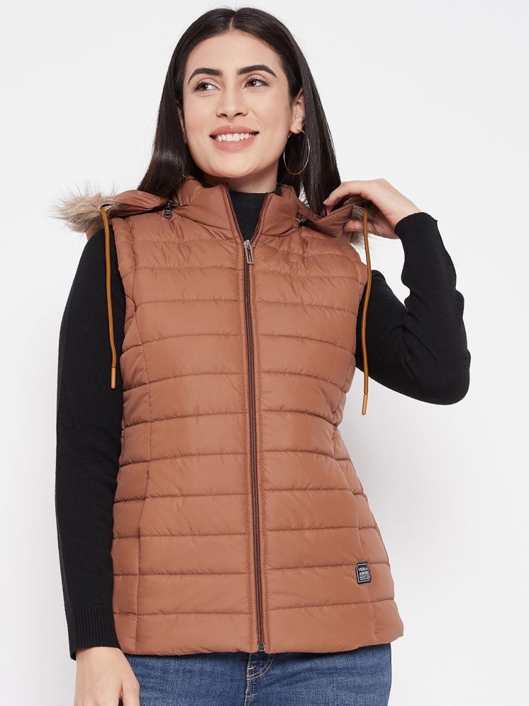     			VERO MODERNO - Polyester Brown Quilted/Padded Jackets