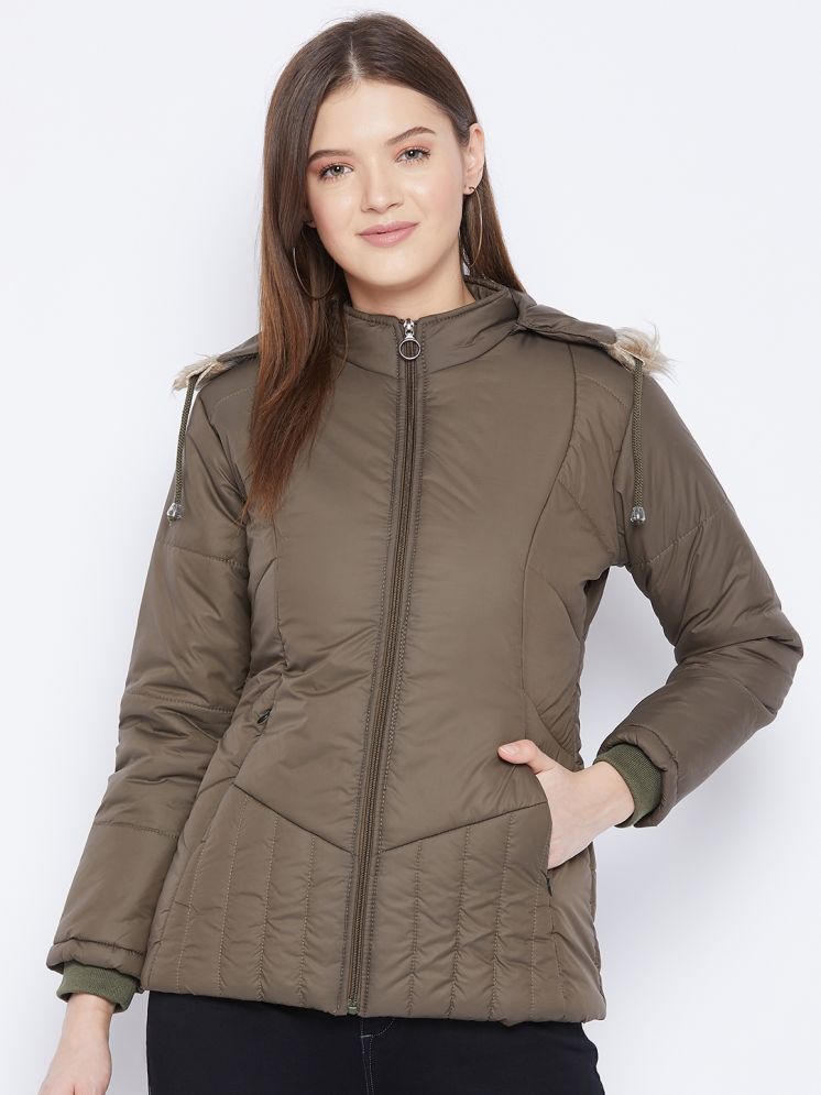     			VERO MODERNO - Polyester Green Quilted/Padded Jackets