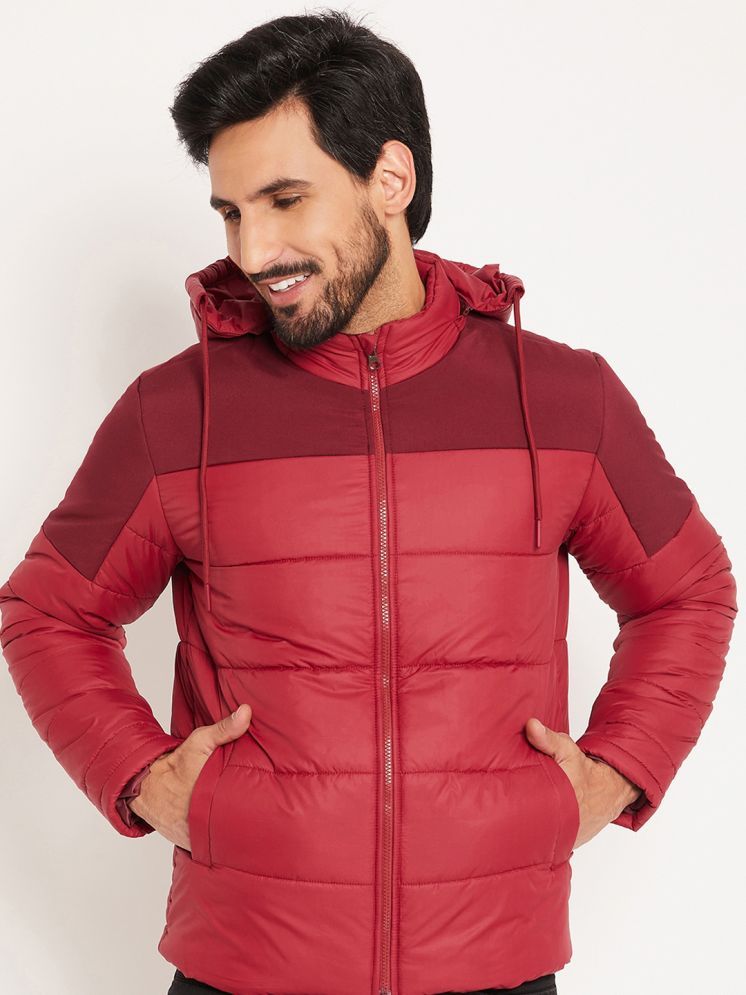     			VERO MODERNO Polyester Men's Puffer Jacket - Maroon ( Pack of 1 )