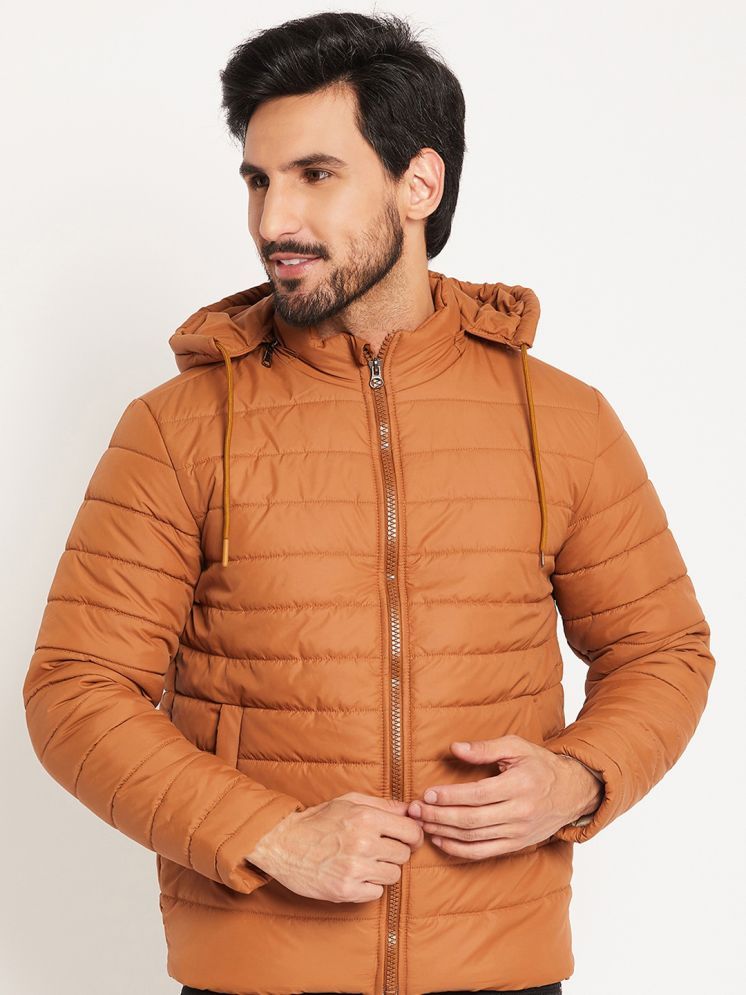     			VERO MODERNO Polyester Men's Puffer Jacket - Tan ( Pack of 1 )