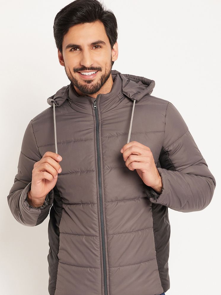     			VERO MODERNO Polyester Men's Puffer Jacket - Dark Grey ( Pack of 1 )