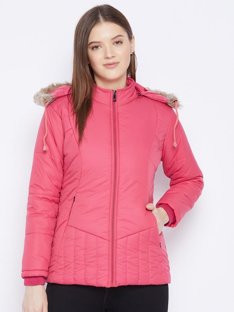     			VERO MODERNO - Polyester Pink Quilted/Padded Jackets