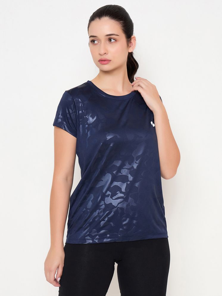     			Clovia Blue Polyester Tees - Single