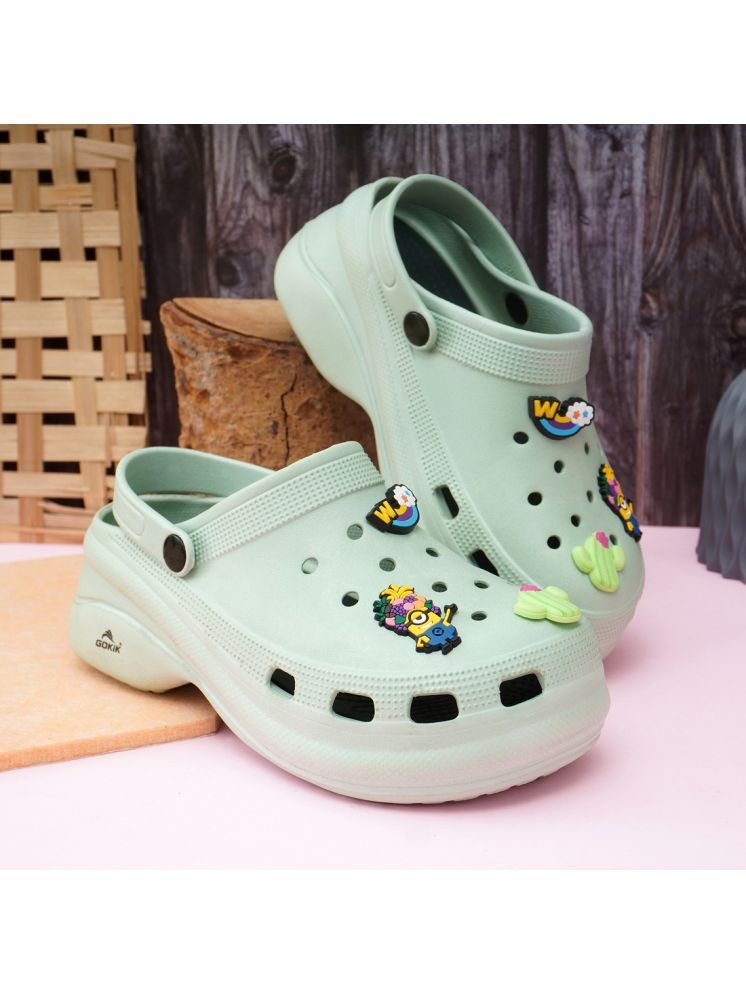     			Gokik Green Clogs