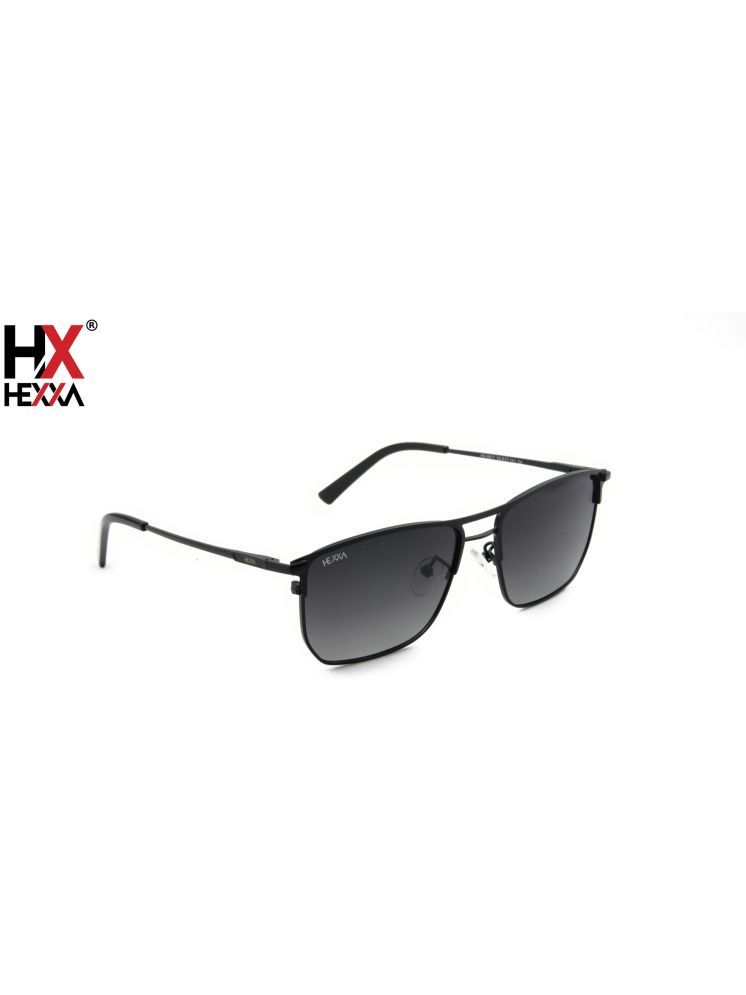     			Hexxa Black Square Sunglasses ( Pack of 1 )