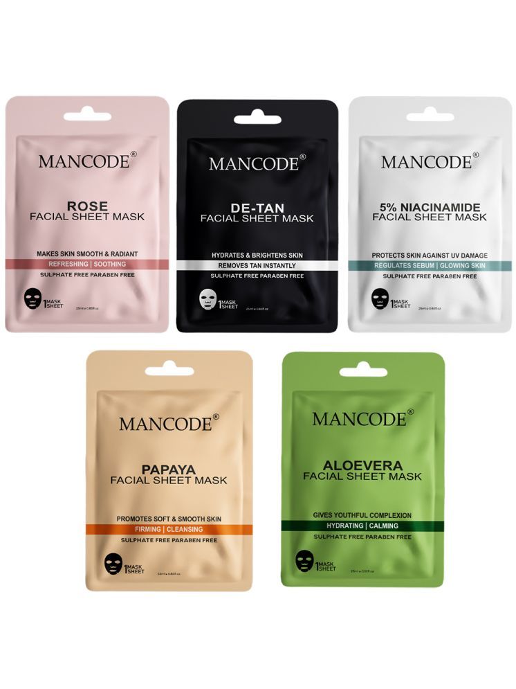     			Mancode - Skin Hydrating Sheet Mask for All Skin Type ( Pack of 5 )