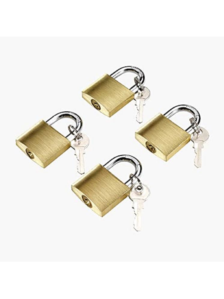     			Neelu Brass Pressing Lock 20mm with 2 keys Hard Stainless Steel for Suitcase,Home shutters Cabinet,pet Doors(Pack of 4)