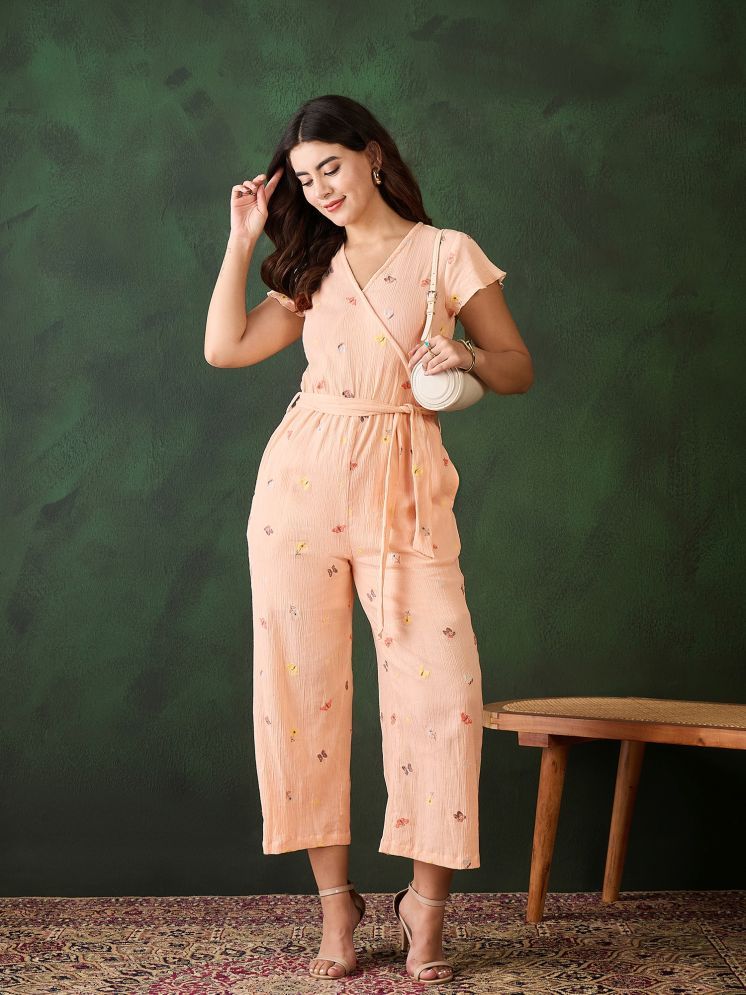     			StyleStone Peach Rayon Regular Fit Women's Jumpsuit ( Pack of 1 )