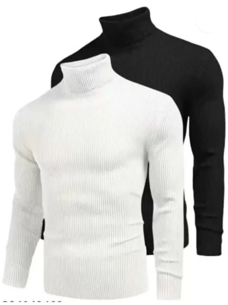     			TOROLY Woollen High Neck Men's Full Sleeves Pullover Sweater - Multicolor ( Pack of 2 )