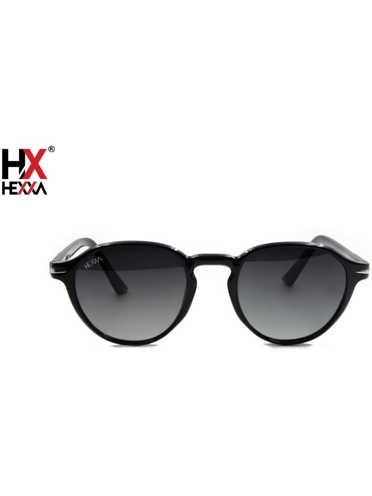     			Hexxa Black Round Sunglasses ( Pack of 1 )