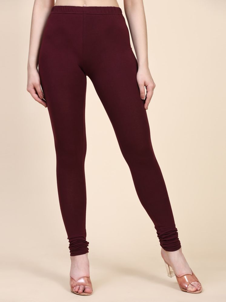     			Outflits - Wine Cotton Women's Leggings ( Pack of 1 )