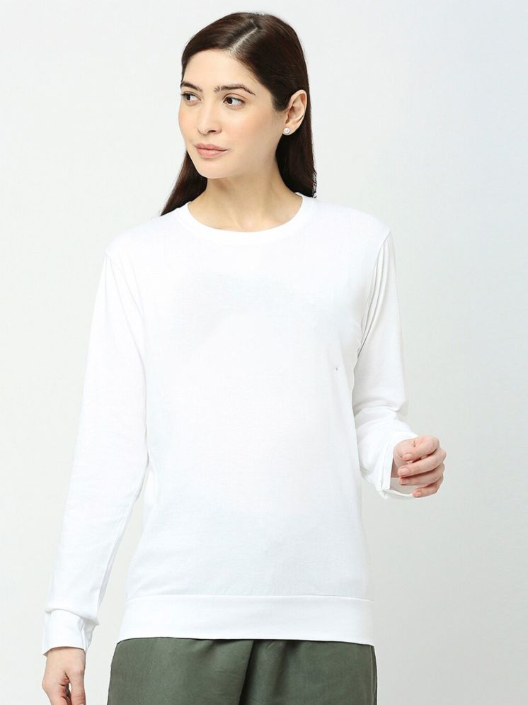     			PPTHEFASHIONHUB White Cotton Blend Regular Fit Women's T-Shirt ( Pack of 1 )