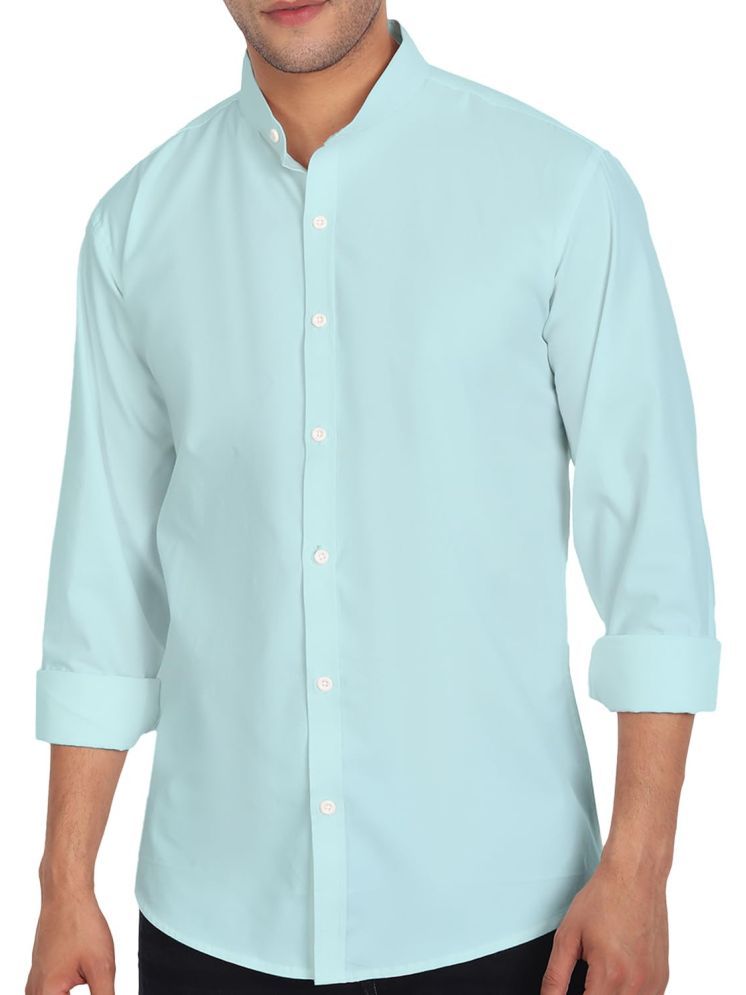     			Vida Loca Cotton Blend Slim Fit Solids Full Sleeves Men's Casual Shirt - Sky Blue ( Pack of 1 )