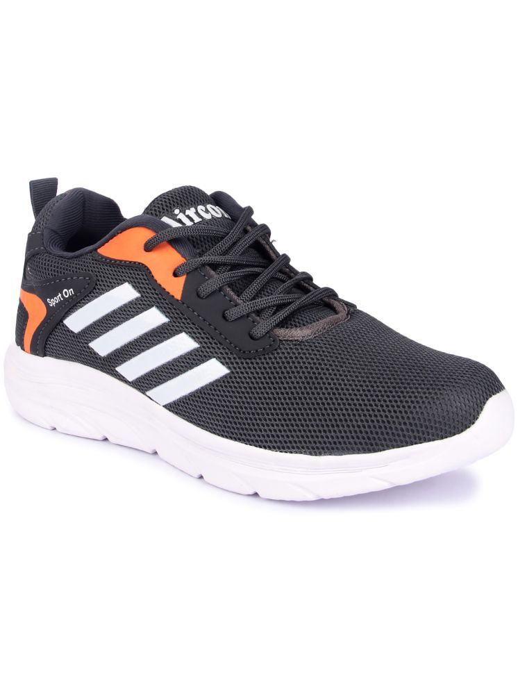     			AIRCON Dark Grey,Orange Men's Sports Running Shoes