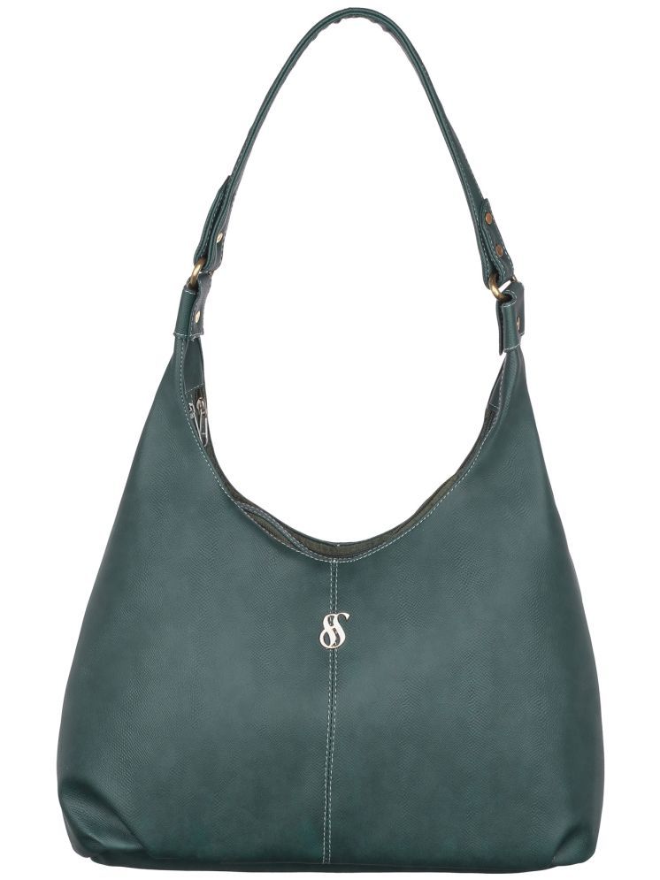     			Fostelo Green Faux Leather Shoulder Bag