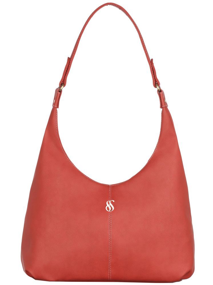     			Fostelo Red Faux Leather Shoulder Bag