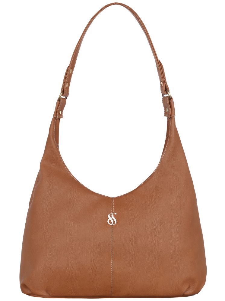     			Fostelo Tan Faux Leather Shoulder Bag