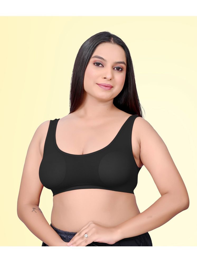     			HAYA Pack of 1 Polyester Non Padded Women's Bralette Bra ( Black ) Lamia Bralette D701