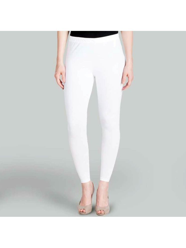     			NYLA - White Cotton Women's Leggings ( Pack of 1 )