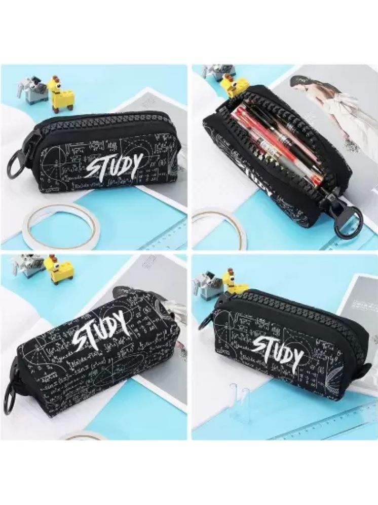     			PANSHUB Pencil Study Black Pouch Multi-Purpose Zipper Pouch Case, Travel Pouch Bag, Stationery Bag, Pen & Pencil Pouch for PANSHUB Pencil Pouch Multi-Purpose Zipper Pouch Case, Travel Pouch Bag, Stationery Bag, Pen & Pencil Pouch for Kids