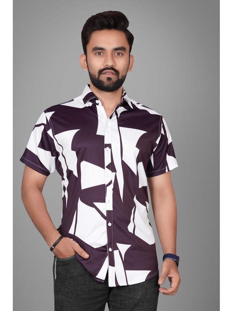     			SUR-T Elastane Regular Fit Printed Full Sleeves Men's Casual Shirt - Black ( Pack of 1 )