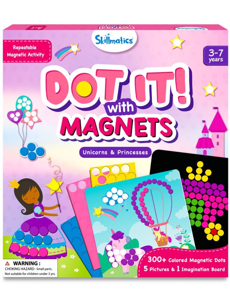     			Skillmatics Art Activity - Dot It with Magnets Unicorns & Princesses, No Mess Repeatable Art for Kids, Craft Kits, DIY Creative Activity, Gifts for Boys & Girls Ages 4, 5, 6, 7, Travel Toy