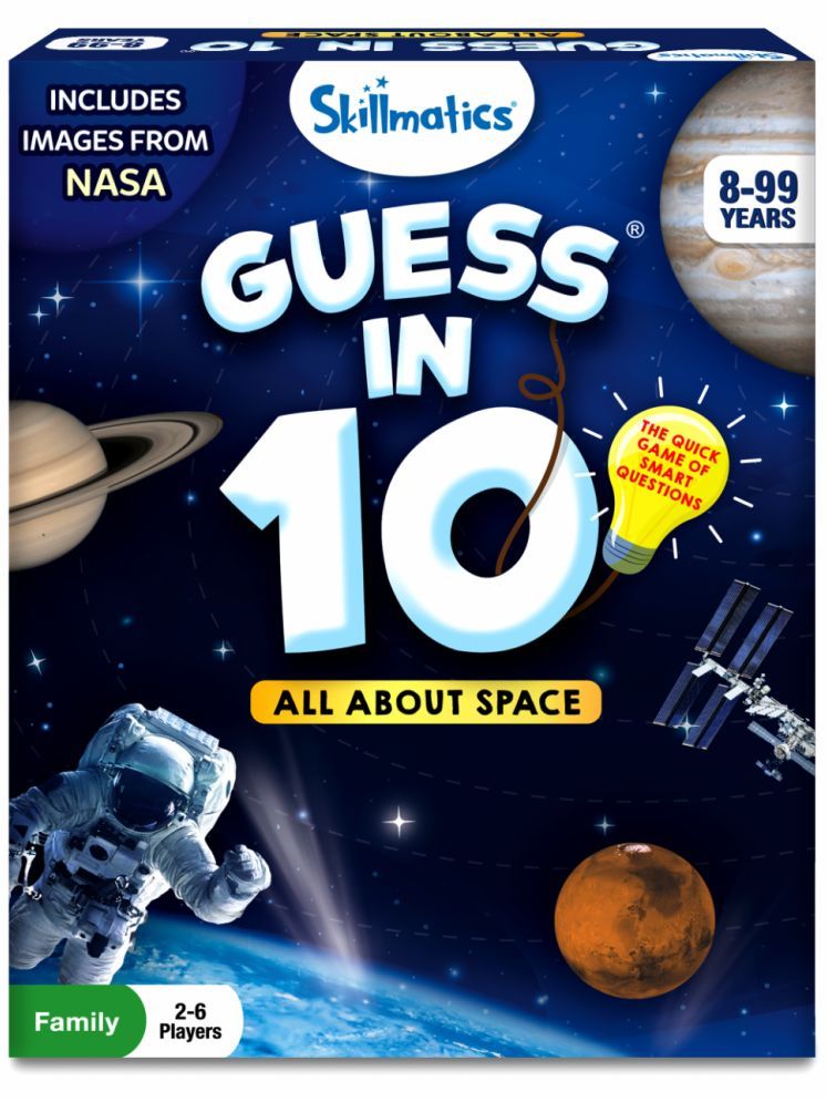     			Skillmatics Card Game - Guess in 10 NASA Space, Perfect for Boys, Girls, Kids & Families Who Love Educational Toys, Gifts for Ages 8, 9, 10 and Up