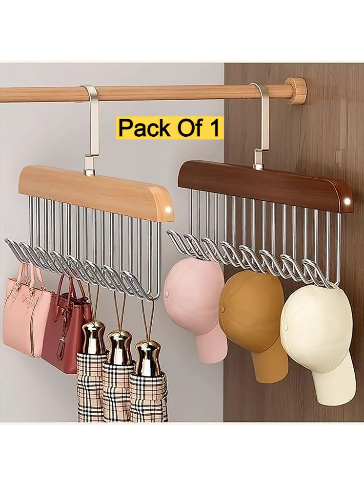     			Tapixaa Wooden,Stainless Steel Multifunctional Hangers ( Pack of 1 )