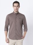 Red Tape 100% Cotton Regular Fit Solids Full Sleeves Men's Casual Shirt - Brown ( Pack of 1 )