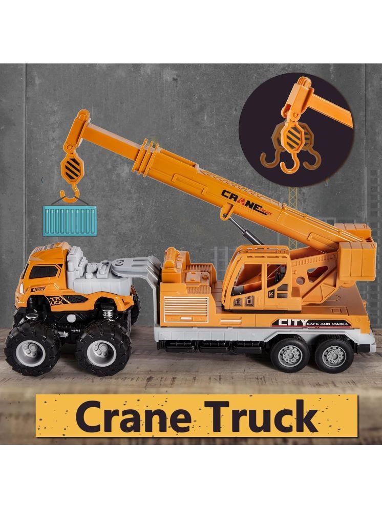     			Bluebell Metal Head Construction Crane Truck Toys Alloy Diecast Truck Set Toy, Diecast Miniature Car Model Best Birthday Gift for Kids (Pack of 1)