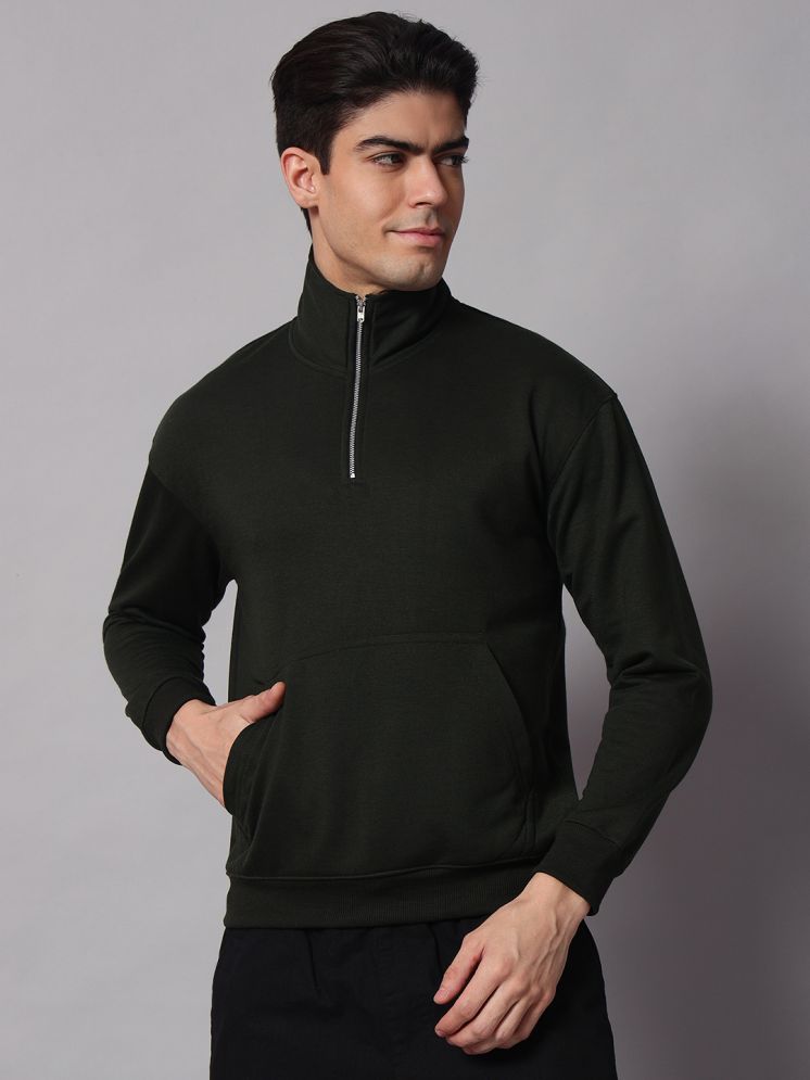     			OBAAN Fleece High Neck Men's Sweatshirt - Black ( Pack of 1 )