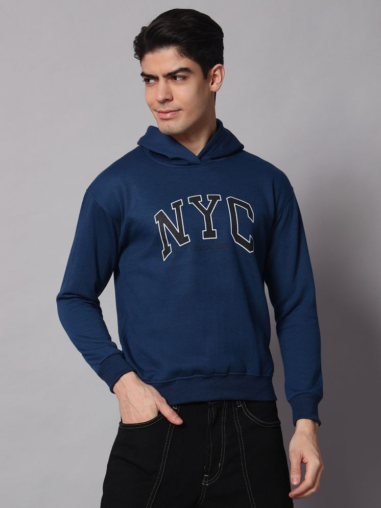     			OBAAN Fleece Hooded Men's Sweatshirt - Navy ( Pack of 1 )