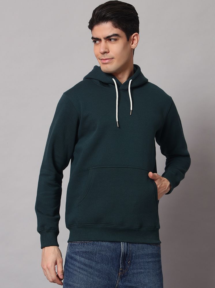     			OBAAN Fleece Hooded Men's Sweatshirt - Green ( Pack of 1 )