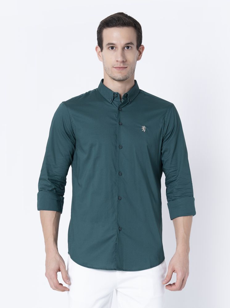     			Red Tape 100% Cotton Regular Fit Solids Full Sleeves Men's Casual Shirt - Green ( Pack of 1 )