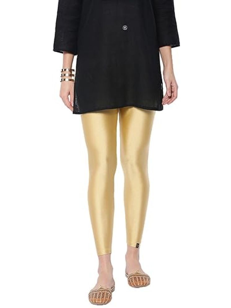     			Twin Birds - Gold Satin Women's Leggings ( Pack of 1 )