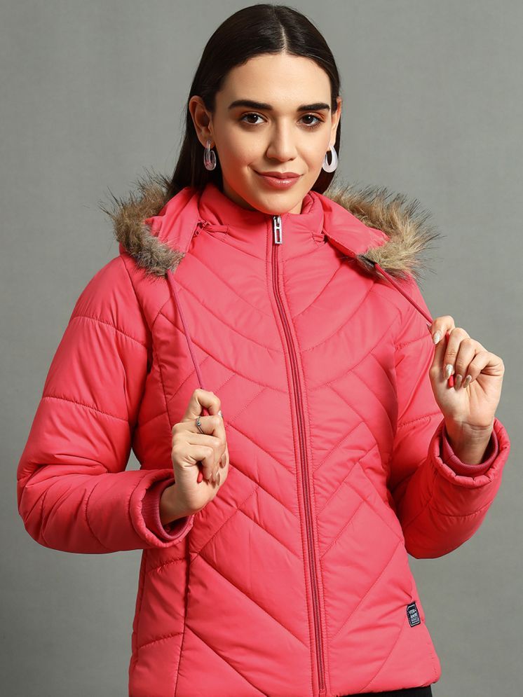     			VERO AMORE - Polyester Pink Bomber Jackets