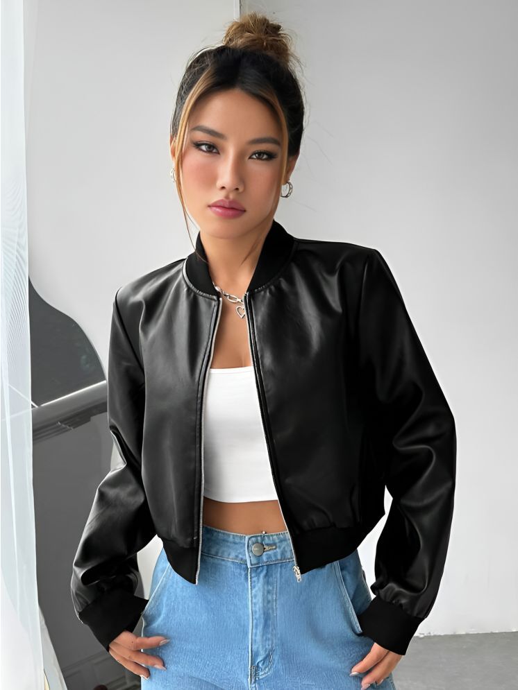     			curvy comfort - Leather Black Jackets