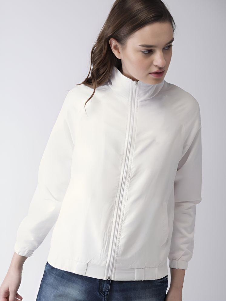     			plusperfaction - Polyester White Bomber Jackets