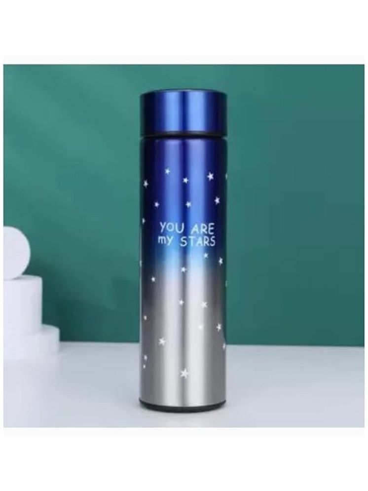     			1795F-FLIPCLIPS  Blue 500ml  LED Temperature Display Water Bottle. Double Wall Vacuum Insulated Stainless Steel Drink Flask. Smart Water Cup for Travel, Hot and Cold Drinks (Pack of 1)