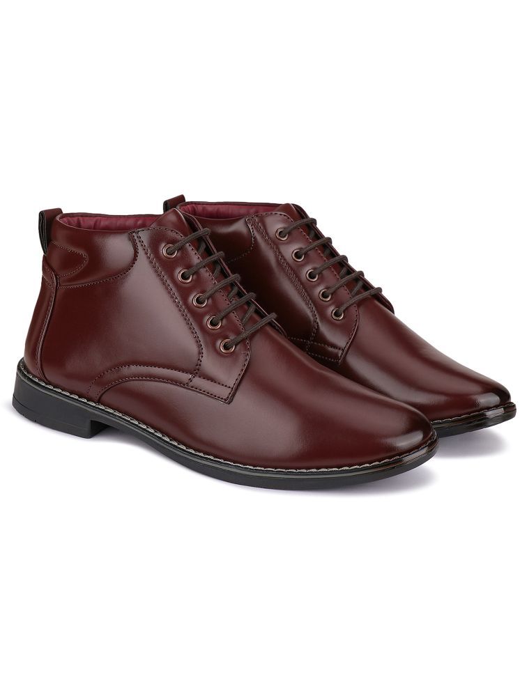     			Bersache Brown Men's Formal Boots