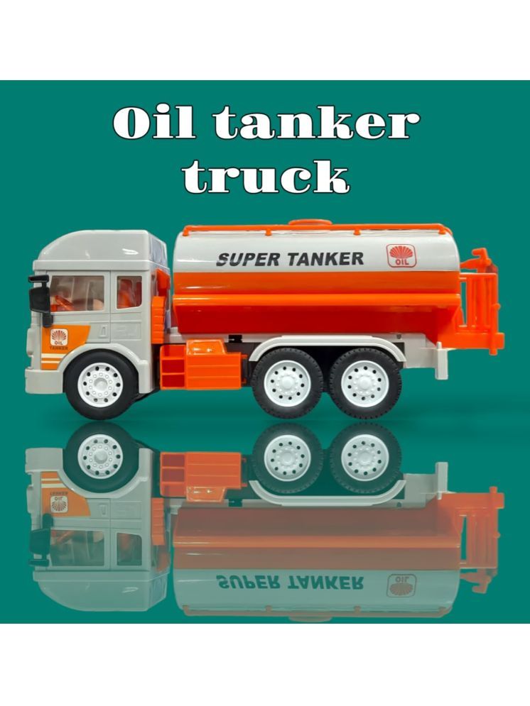     			Bluebell Pull Back Vehicles Super Tanker Truck, Friction Power Toy Trucks for 3+ Years Old Boys and Girls, Light & Sound Toy for Kids