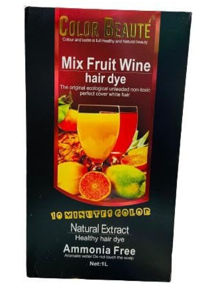     			Color Beaute Mix Fruit Wine Natural Temporary Hair Color 1000 mL Black