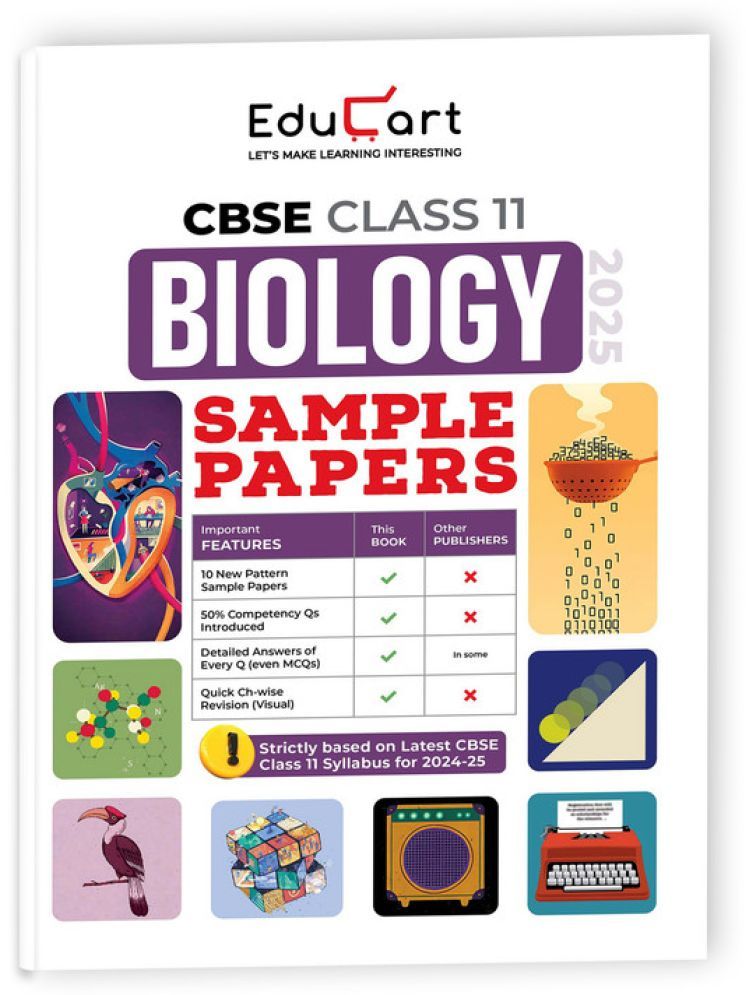     			Educart CBSE Biology Class 11 Sample Paper 2024-25 (new 50% competency Qs)