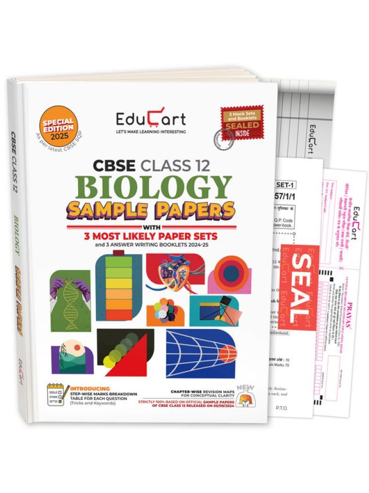     			Educart CBSE Biology Class 12 Sample Paper 2024-25 (With exclusive CBSE Mock Booklets for 2025 Exam)