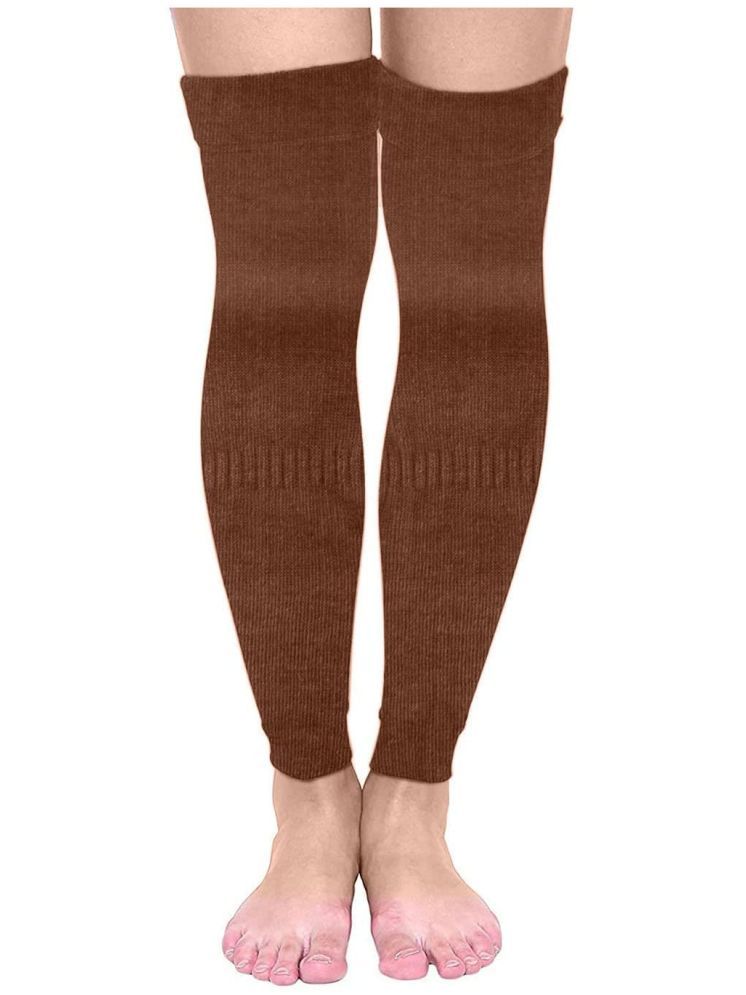     			Infispace Pack of 1 Woollen Women's Solid Leg Warmer ( Brown )